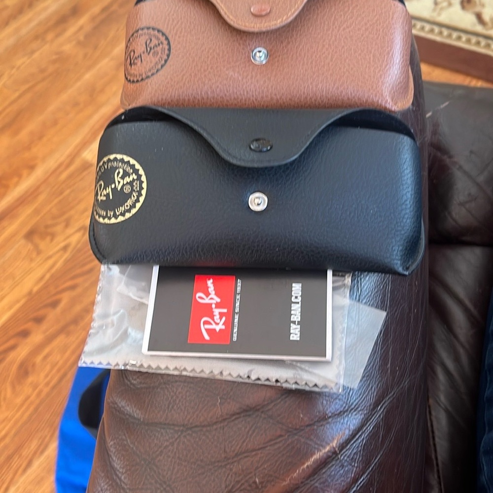 Two Pre-OwnedRay-Ban Black and Brown Sunglass Cases